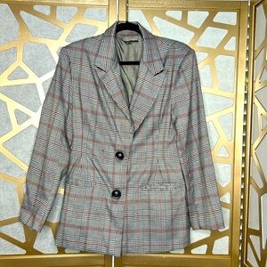 Plaid 2 Button Jacket Size‎ Small